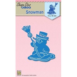 (SDB053)Nellie's Shape Dies Blue Snowman