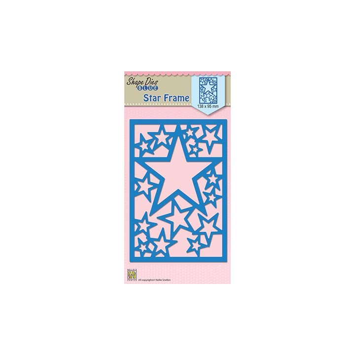 (SDB054)Nellie's Shape Dies Blue Star Frame