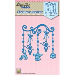 (SDB055)Nellie's Shape Dies Blue Christmas hanger