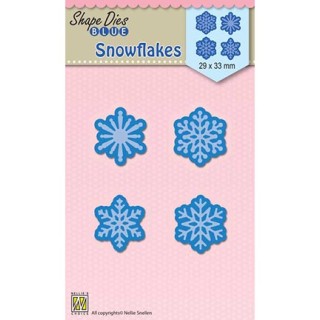 (SDB059)Nellie's Shape Dies Blue 4 snowflakes