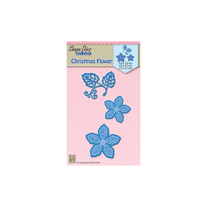 (SDB060)Nellie's Shape Dies Blue Christmas flower