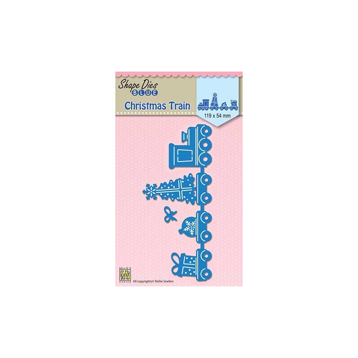 (SDB062)Nellie's Shape Dies Blue Christmas train