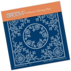 (GRO-FL-40972-01)Groovi® Baby plate A6 TINA'S DAISY FLOWER PARCHLET