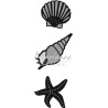 (CR1440)Craftables stencil Sea shells