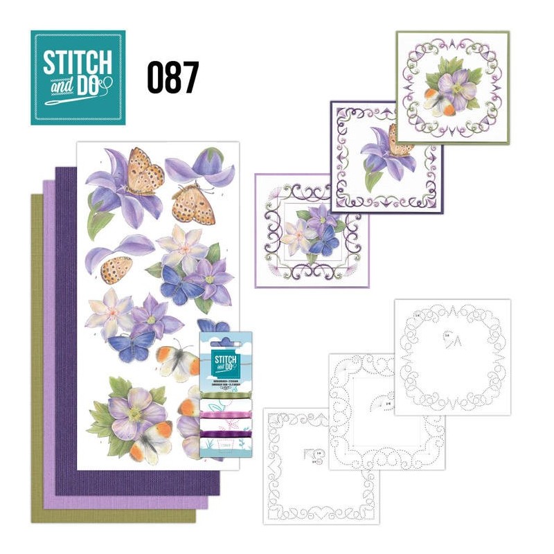 (STDO087)Stitch and Do 87 - Purple Flowers