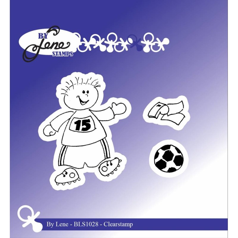 (BLS1028)By Lene Boy with Football Clearstamps