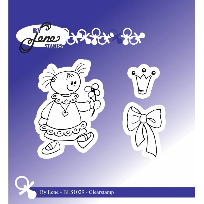 (BLS1029)By Lene Girl with Bow Clearstamps