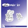 (BLS1031)By Lene Girl with Teddybear Clearstamps