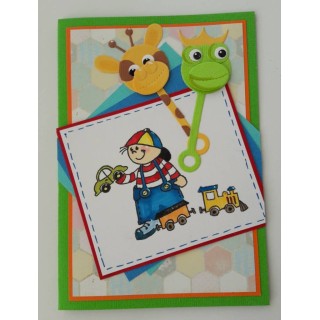 (BLS1032)By Lene Boy with Train Clearstamps