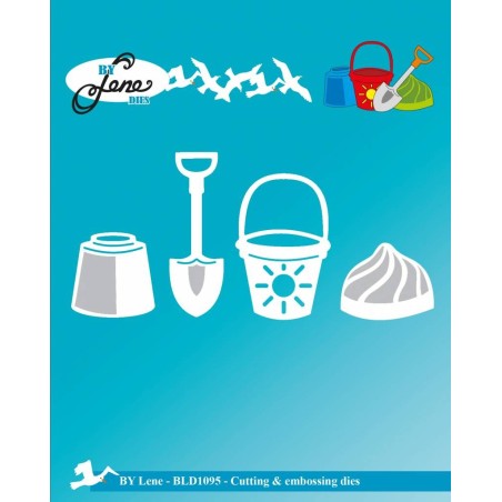 (BLD1095)By Lene Cutting & Embossing Dies Beach Toys