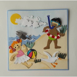 (BLD1095)By Lene Cutting & Embossing Dies Beach Toys