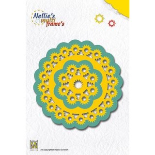 (MFD035)Frame Dies Multi round stars