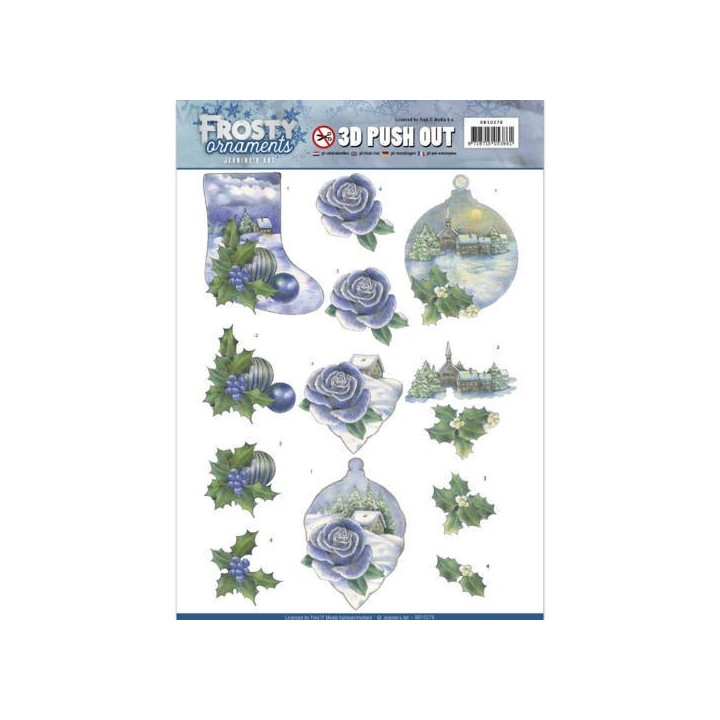 (SB10278)3D Push Out - Jeanine's Art - Frosty Ornaments - Snowy Landscapes