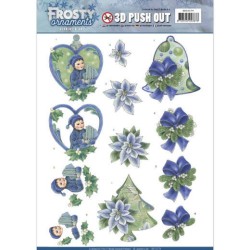 (SB10279)3D Push Out - Jeanine's Art - Frosty Ornaments - Green Ornaments