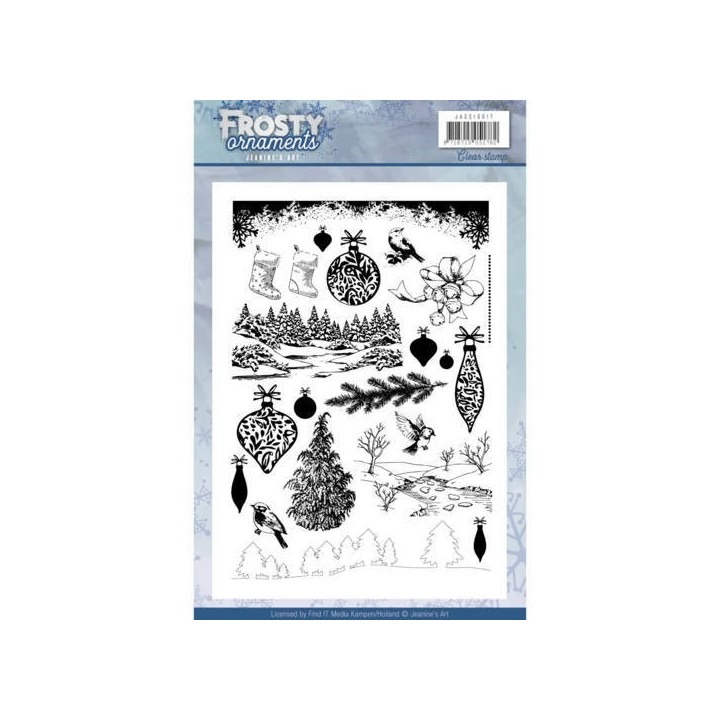 (JACS10017)Clearstamp - Jeanine's Art - Frosty Ornaments