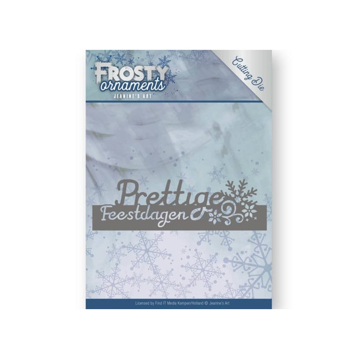 (JAD10044)Dies - Jeanine's Art - Frosty Ornaments - Text Prettige Feestdagen