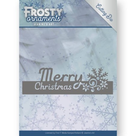 (JAD10045)Dies - Jeanine's Art - Frosty Ornaments - Text Merry Christmas
