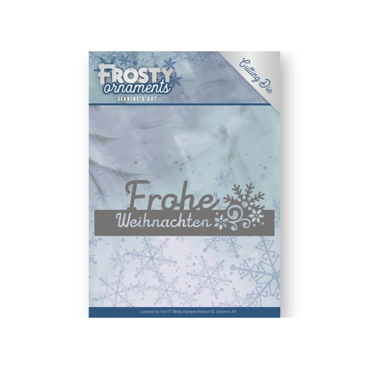 (JAD10046)Dies - Jeanine's Art - Frosty Ornaments - Text Frohe Weihnachten