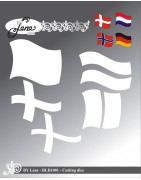 (BLD1081)By Lene Cutting Dies Large Flag