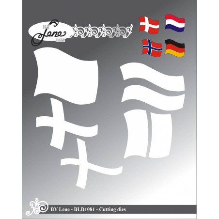 (BLD1081)By Lene Cutting Dies Large Flag