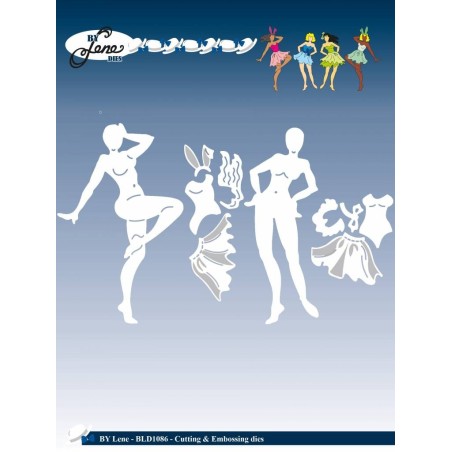 (BLD1086)By Lene Cutting & Embossing Dies Pin-Up Girls