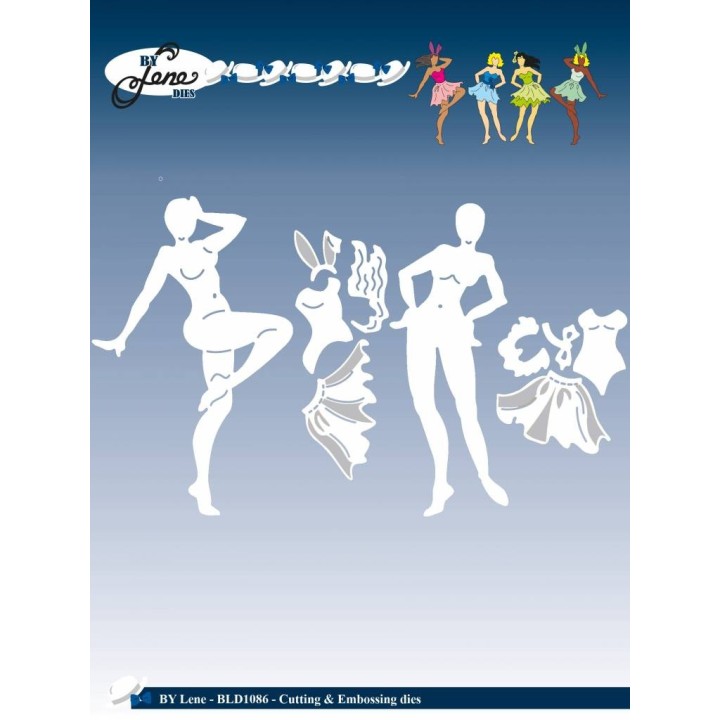 (BLD1086)By Lene Cutting & Embossing Dies Pin-Up Girls