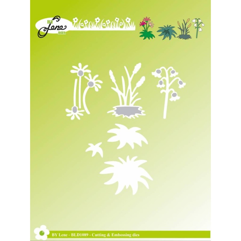 (BLD1089)By Lene Cutting & Embossing Dies Garden Flowers