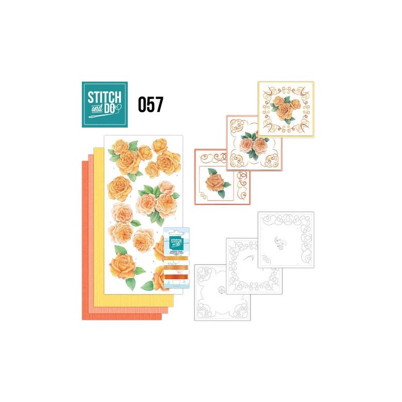 (STDO057)Stitch and Do 57 - Oranje rozen