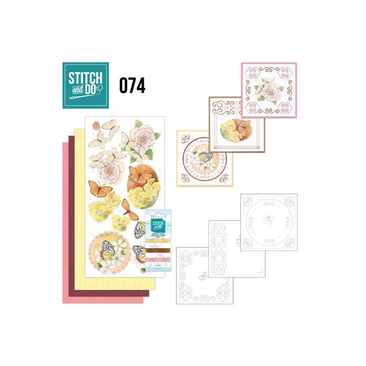 (STDO074)Stitch and Do 74 Vlinders en Bloemen