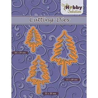 (HSFD026)Hobby Solution dies 3-pinetrees