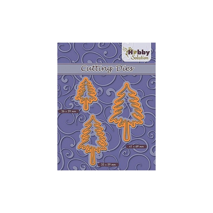 (HSFD026)Hobby Solution dies 3-pinetrees