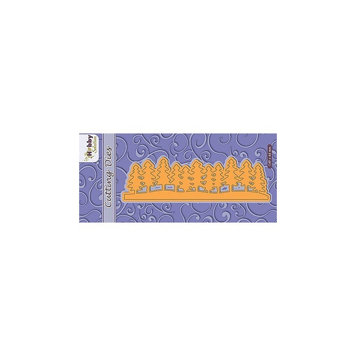 (HSFD027)Hobby Solution dies Pinetree border