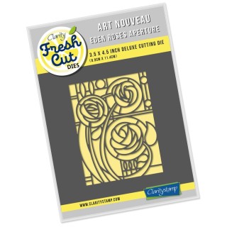 (ACC-DI-30628-34)Clarity FRESH CUT DIE ART NOUVEAU EDEN ROSES APERTURE