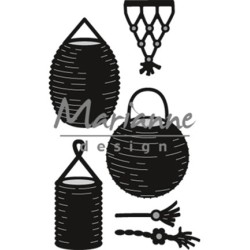 (CR1443)Craftables stencil Lampion set