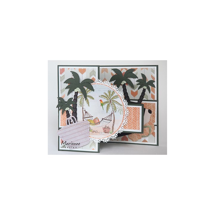 (LR0541)Creatables stencil  Palm trees