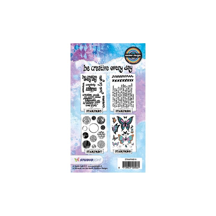 (STAMPMB18)Studio light Stamp Rainbow Designs Signature Collection nr. 18