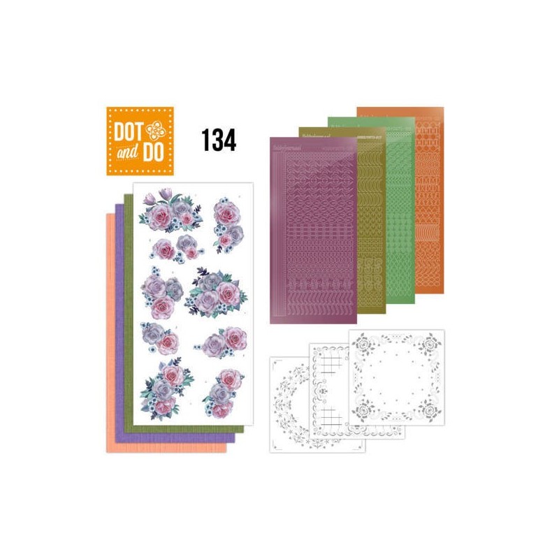 (DODO134)Dot and Do 134 - Purple Flowers