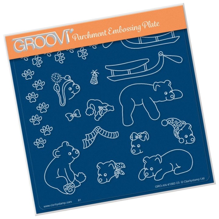 (GRO-WI-41002-03)Groovi Plate A5 LINDA WILLIAMS POLAR BEAR