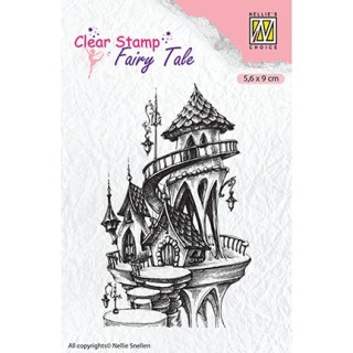(FTCS010)Nellie's Choice Clear Stamp Fairy summer castle