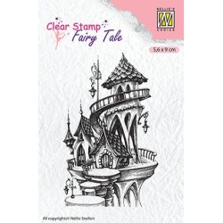 (FTCS010)Nellie's Choice Clear Stamp Fairy summer castle