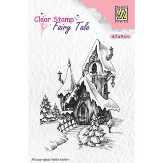 (FTCS011)Nellie's Choice Clear Stamp Fairy winter castle