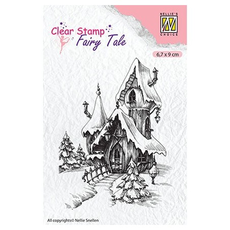 (FTCS011)Nellie's Choice Clear Stamp Fairy winter castle