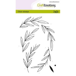 (1296)CraftEmotions clearstamps A6 - leaf wreath christmas