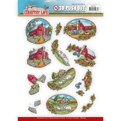 (SB10245)3D Push Out - Yvonne Creations Country Life Farm House