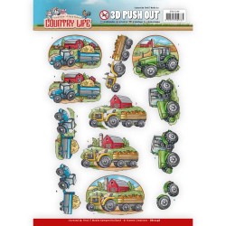 (SB10248)3D Push Out - Yvonne Creations Country Life Tractors