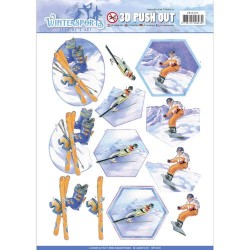(SB10230)3D Pushout - Jeanine's Art - Wintersports - Snowfun