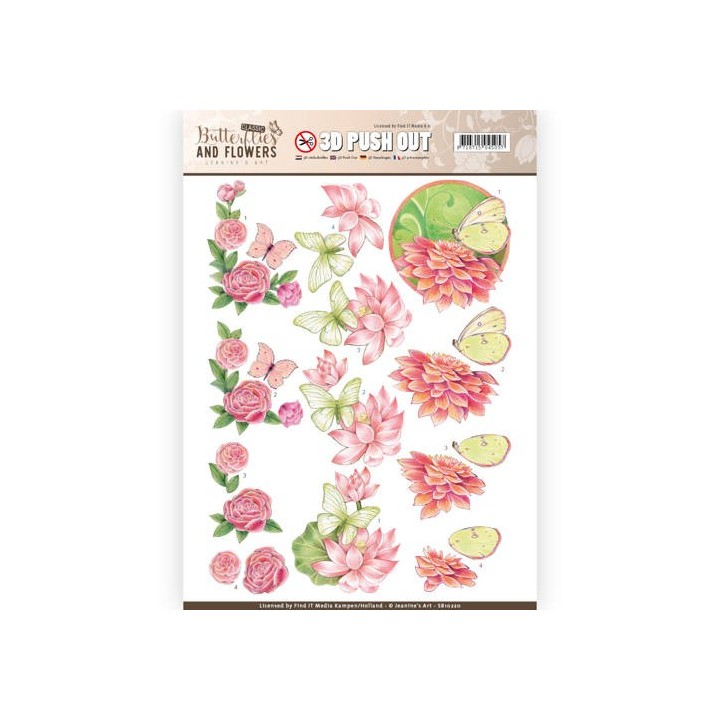 (SB10220)3D Push Out - Jeanine's Art - Classic Butterflies and Flowers - Sweet Butterflies