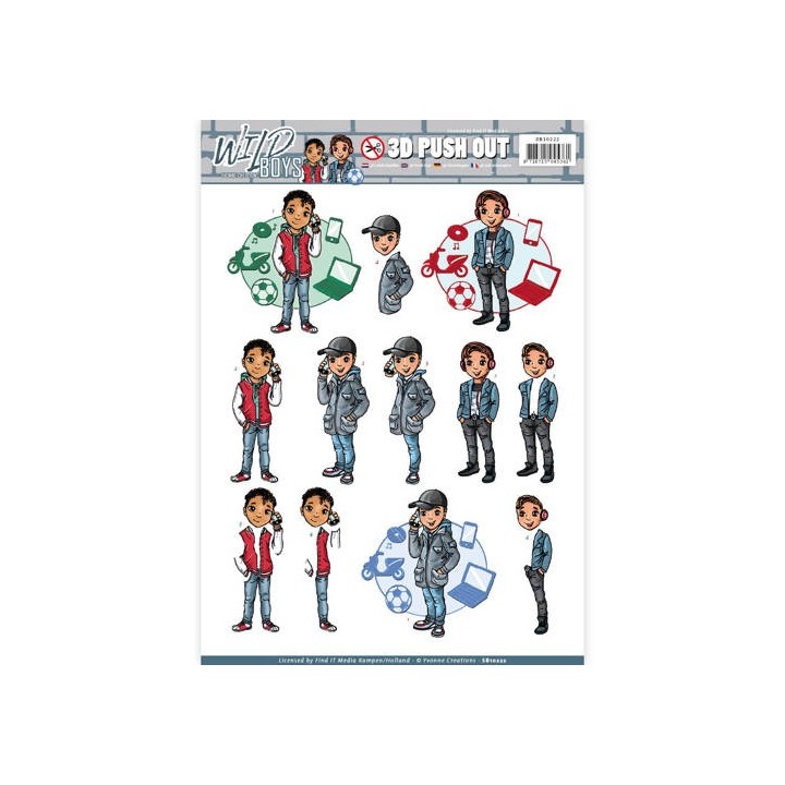 (SB10222)3D Pushout - Yvonne Creations - Wild Boys - Chill time