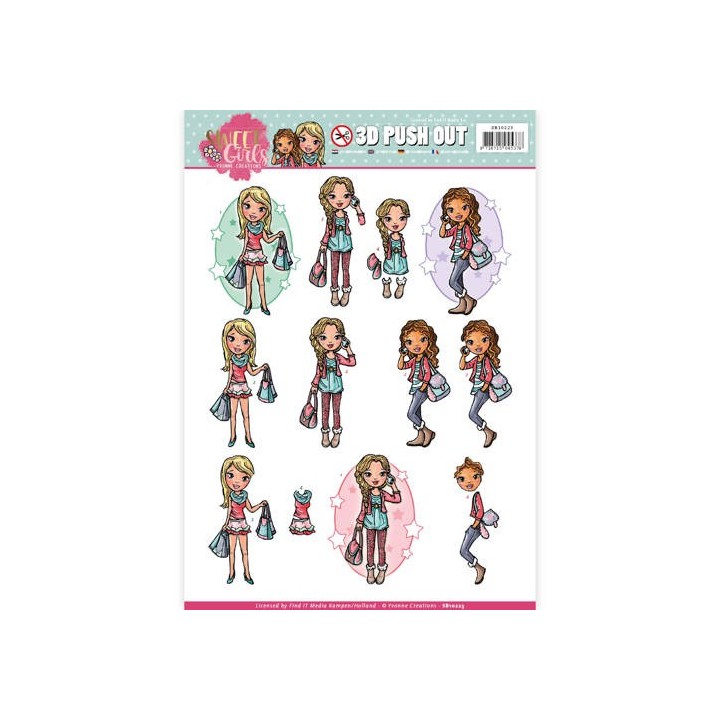 (SB10223)3D Pushout - Yvonne Creations - Sweet Girls - My World
