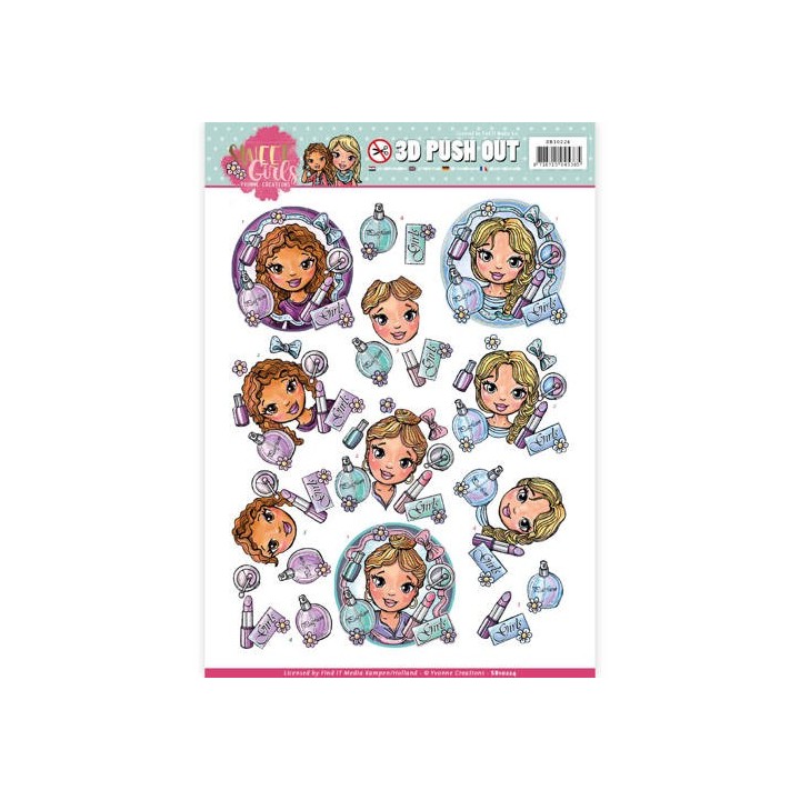 (SB10224)3D Pushout - Yvonne Creations - Sweet Girls - Beautiful Girls